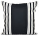Big And Bold Stripe, Decorative Pillow, Black, 20"x20"