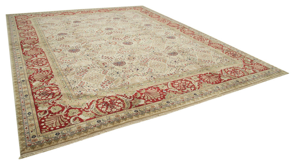 Rug N Carpet - Hand-Knotted Oriental 12' 1" x 15' 1" Large Oushak Area Rug