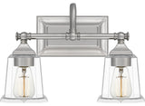 Nicholas 2-Light Bath Vanity, Brushed Nickel