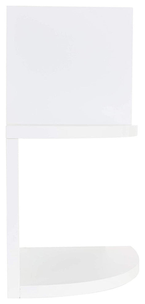Set of Two 7.75"x7.75" Priva Floating Corner Wall Shelves