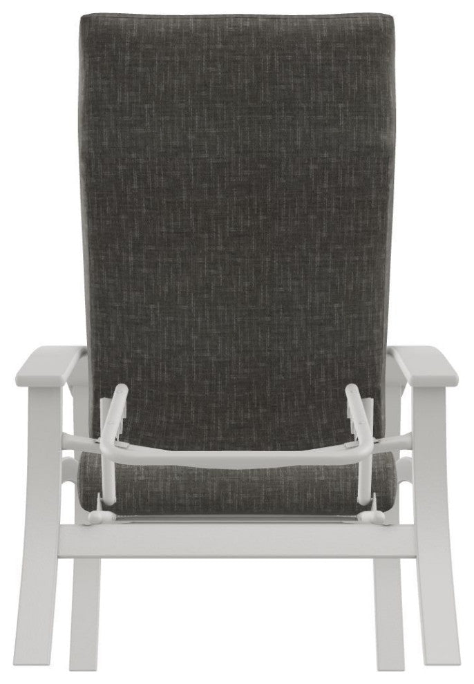 Belle Isle Cushion Outdoor Adjustable Back Chair, Hither Pewter/Snow