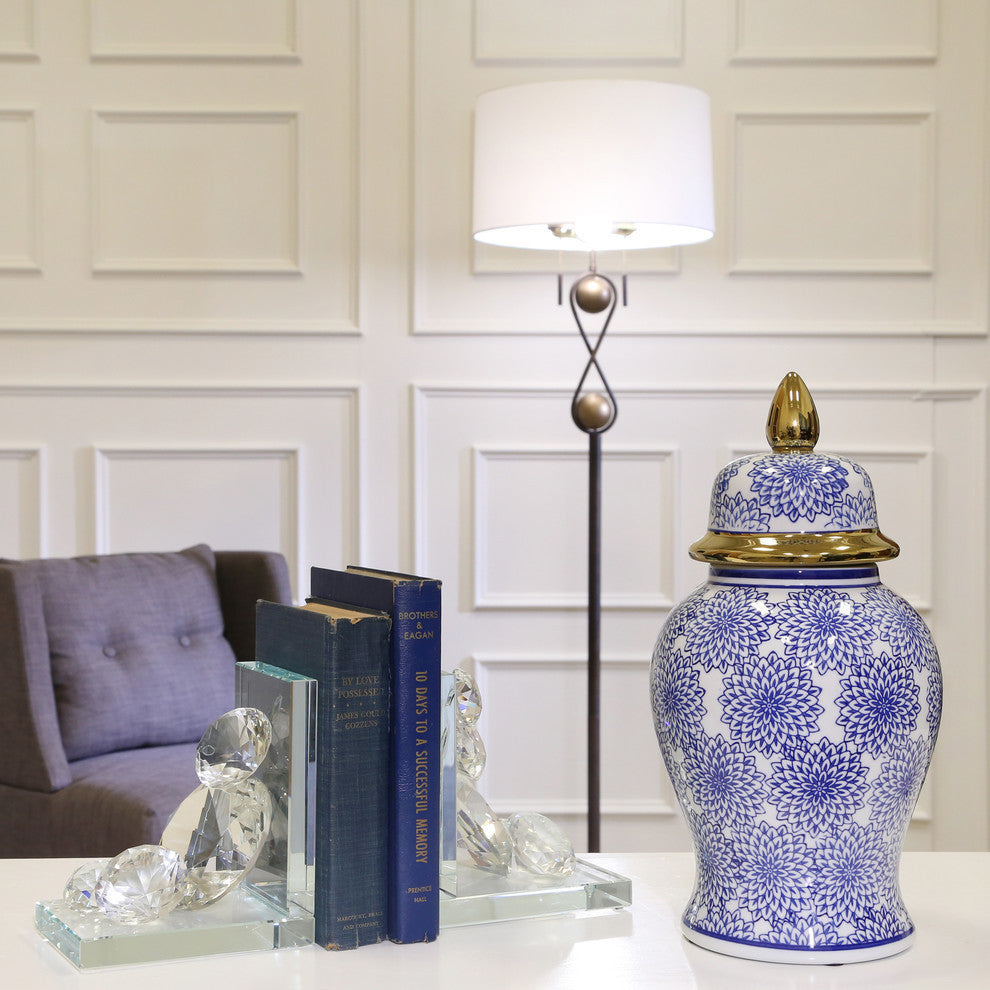 Sagebrook Home Crystal Diamond Bookends, Set of 2