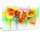 Bright Yellow Gerbera and Daisies, Large Floral Canvas Art Print, 20"x12"