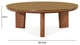 Oani Walnut and Glass Coffee Table, Round