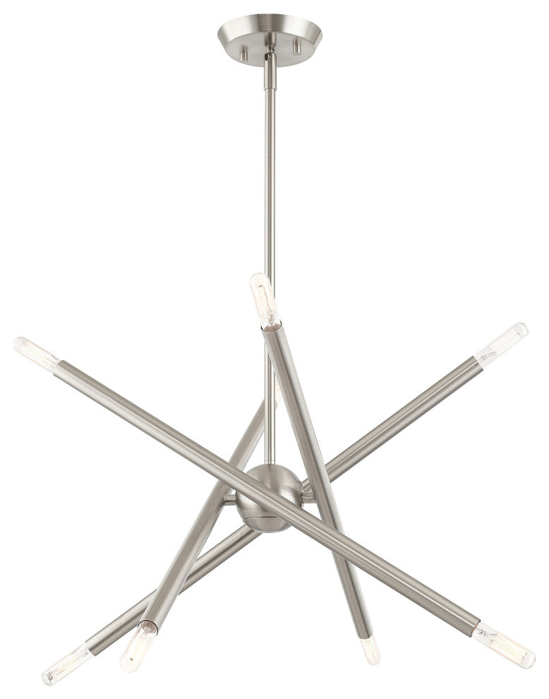 Livex Lighting Soho 8 Light Brushed Nickel Chandelier