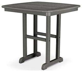 Polywood Nautical 31" Dining Table, Slate Gray