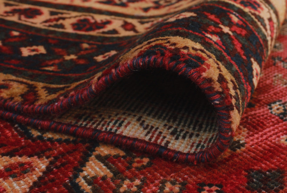 Vintage Distressed Golnessa Rust Rug