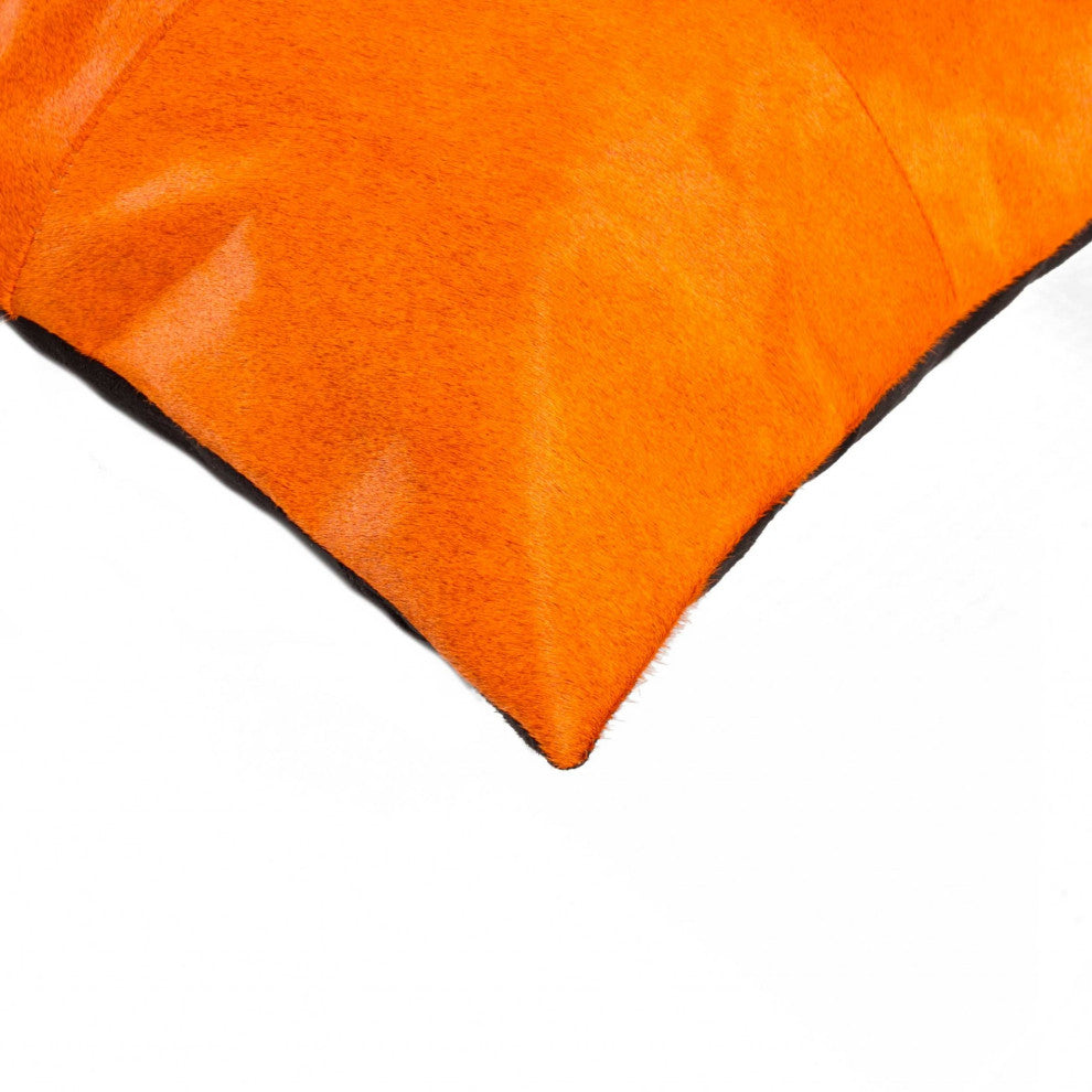 HomeRoots 18" x 18" x 5" Orange Quattro Pillow