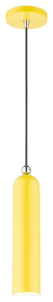 Shiny Yellow Mid Century Modern, Minimal, Urban, Scandinavian Pendant