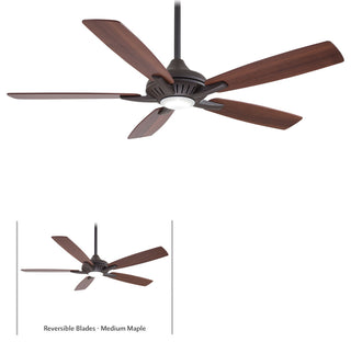 MinkaAire Bronze Dyno 52" 5-Blade Indoor LED Ceiling Fan w/ Remote
