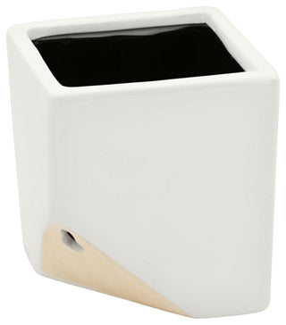Large Cube Wall Planter, Matte White
