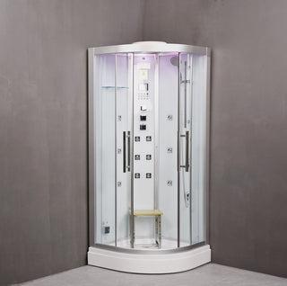 Luxury Corner Steam Shower, 36"