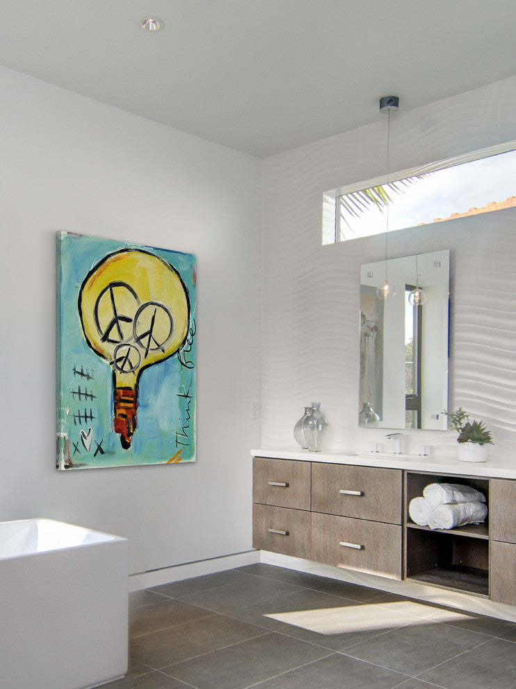"Light Bulb" Painting Print on Canvas by Tori Campisi