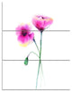 "Pair of Large Purple Poppy Flowers" Metal Wall Art, 3 Panels, 28"x36"