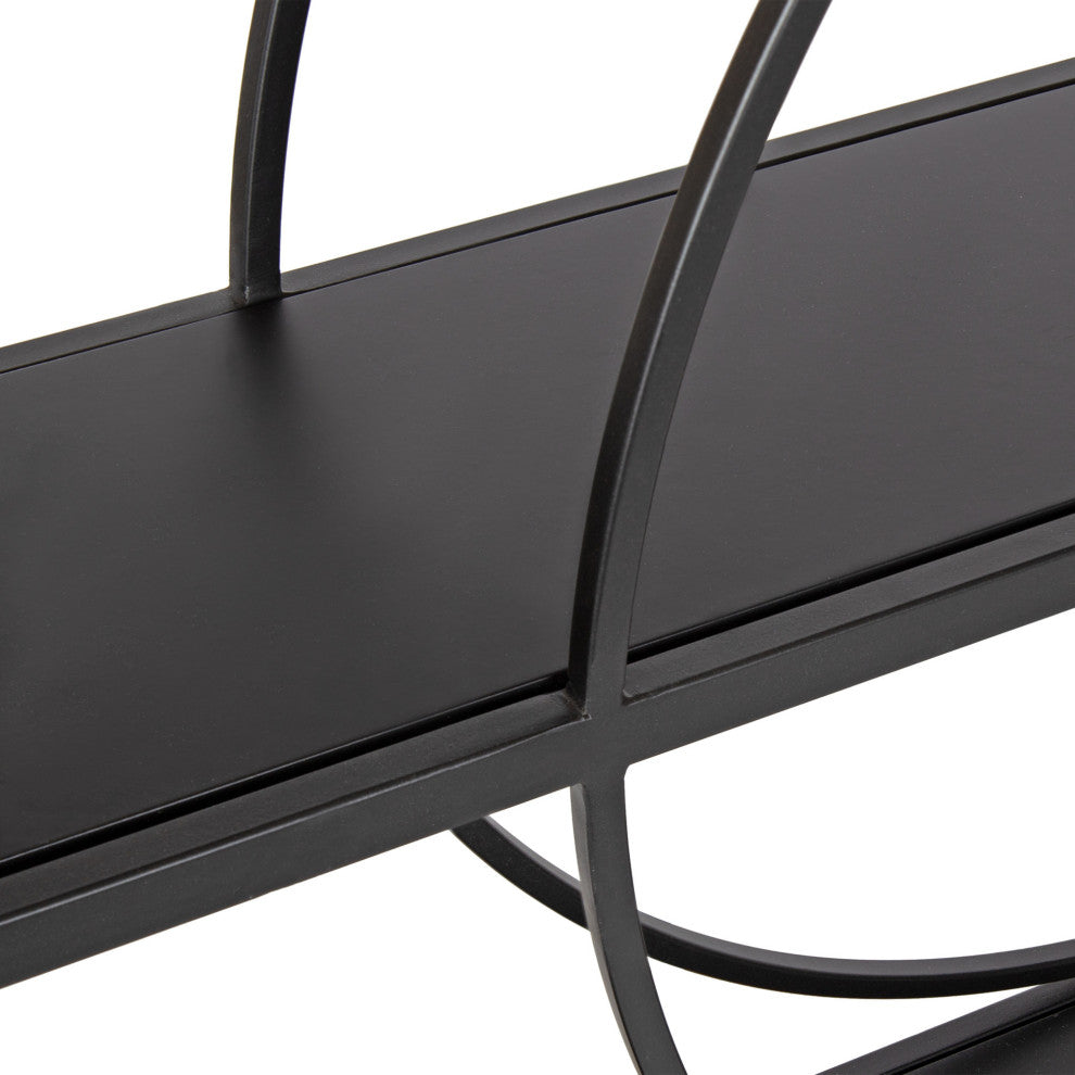 Geometric Pirzada Wall Shelf, Black 36x24