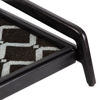 Single-Tier Black Stand With 3-Pair Rubber Boot Tray San Tropez