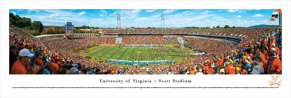 Virginia, University Of, 50 Yard Line, Unframed