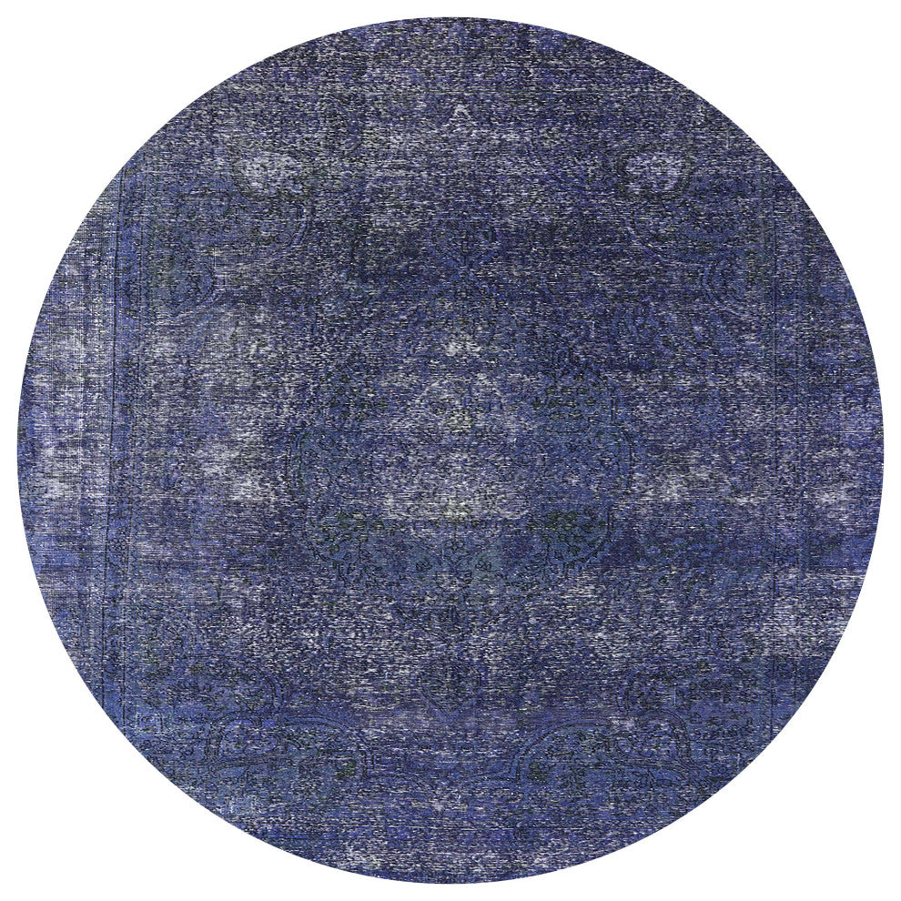 Ahgly Company Indoor Round Mid-Century Modern Area Rugs, 6' Round