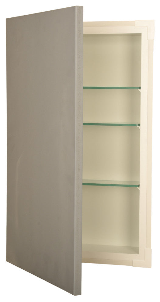 Dolphin Slab Panel Frameless Recessed Medicine Cabinet with LED Light - 14 x 28,