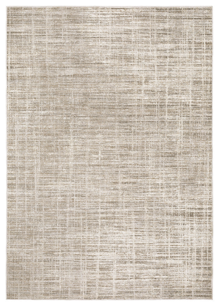 Noble Abstract Etchings Beige/ Ivory Indoor Area Rug, Beige, 3'3"x5'
