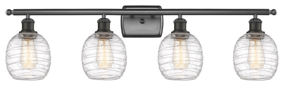 Innovations 516-4W-OB-G1013 4-Light Bath Vanity Light, Oil Rubbed Bronze