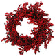 22" Decorative Artificial Burgundy Red Berry Christmas Wreath, Unlit