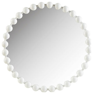 Madison Park Signature 27" White Round Iron Framed Wall Decor Mirror