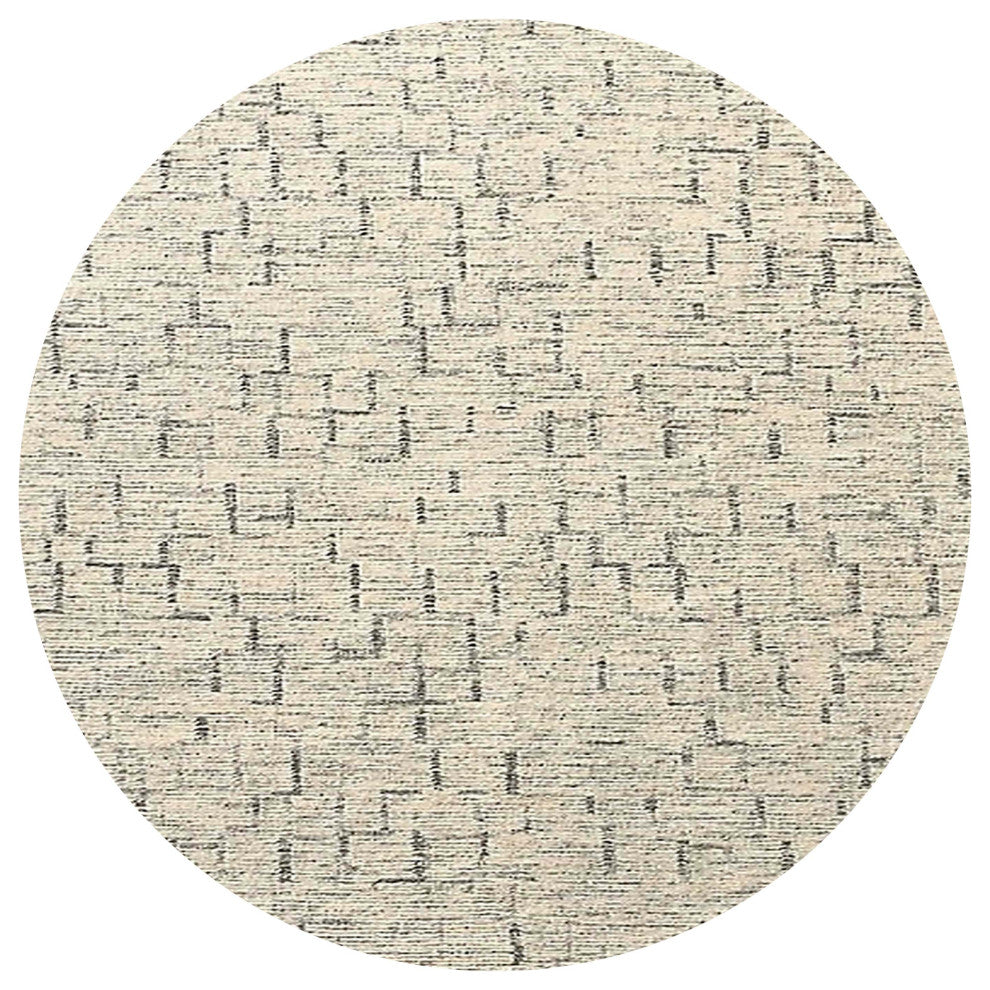Ahgly Company Indoor Round Mid-Century Modern Area Rugs, 8' Round