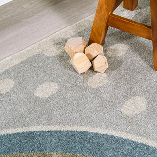 Minha Rainbow Dot Machine-Washable Area Rug, 2 X 8