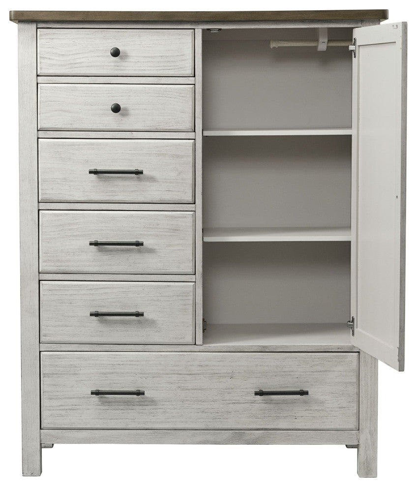 Timber Ridge Wood Chifferobe, Weather Washed Sierra