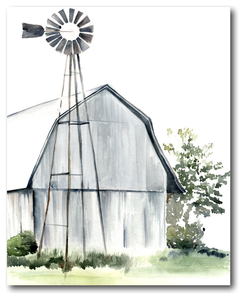 "Watercolor Barn I" Gallery-Wrapped Canvas Wall Art, 16"x20"