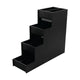 Narrow Condiment Organizer, 4 Shelves, 8 Compartments, Black
