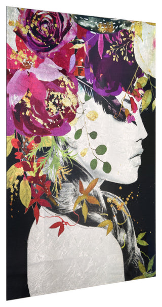 "Purple Rain" Reverse Printed Tempered Glass With Silver Leaf