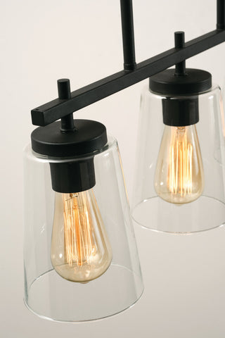 Joanna 3 Light Linear Pendant, Black
