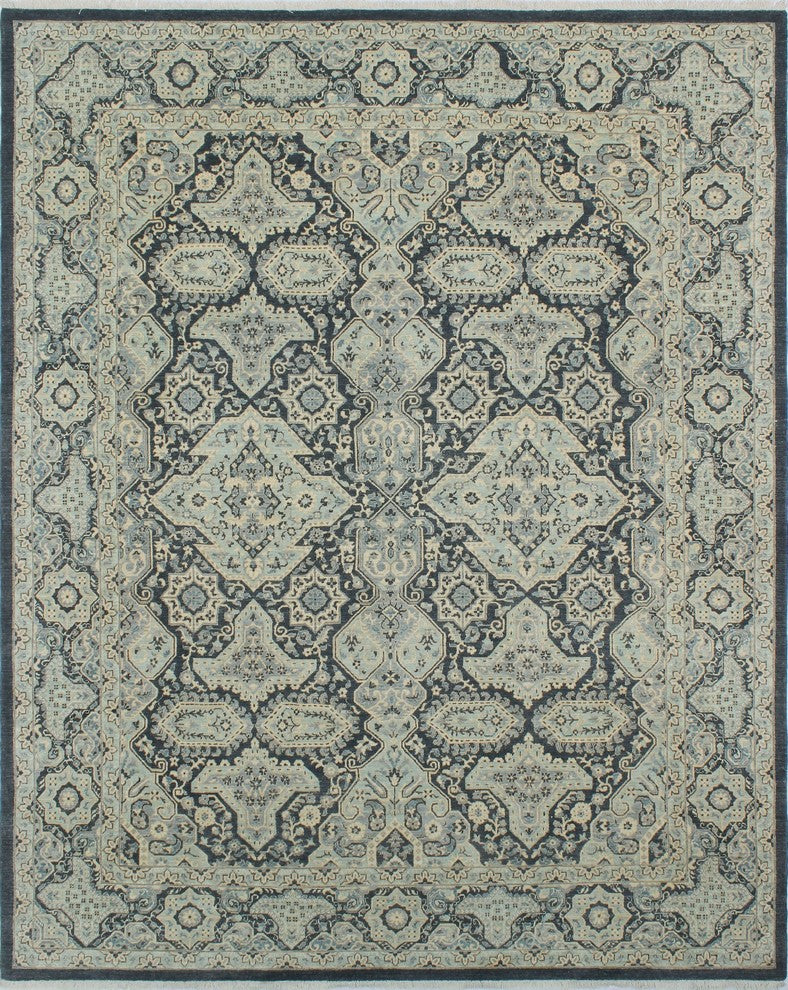 Peshawar Ayesha Charcoal Rug, 7''10x9''10