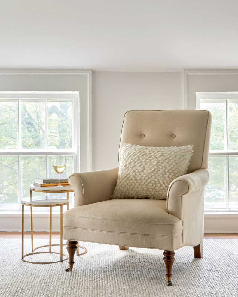 Dash & Albert Niels Ivory Handwoven Wool/Viscose Rug, Ivory, 5' x 8'