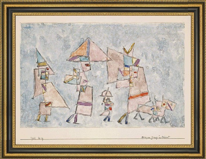 Paul Klee Promenade in the Orient - 18" x 24" Framed Premium Canvas Print