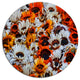 Colorful Sunflowers In Garden, Modern Floral Disc Metal Wall Art, 11"