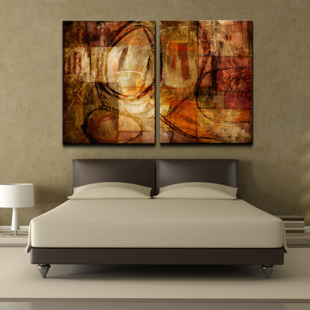 Abstract 2-Piece Canvas Wall Art