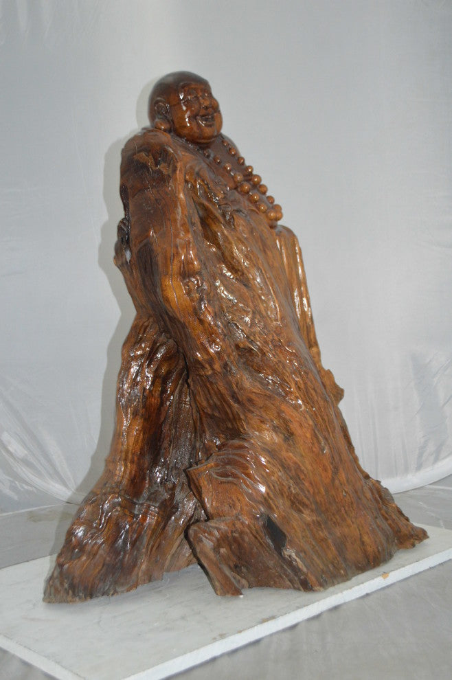 Wood Carved Buddha CC7 -  Size: 32"L x 17"W x 35"H.