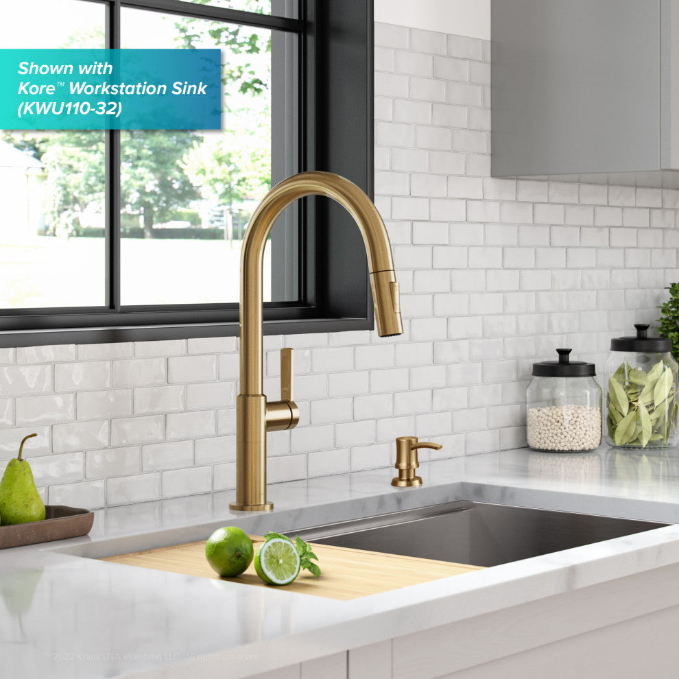 Soap Dispenser, Brushed Brass