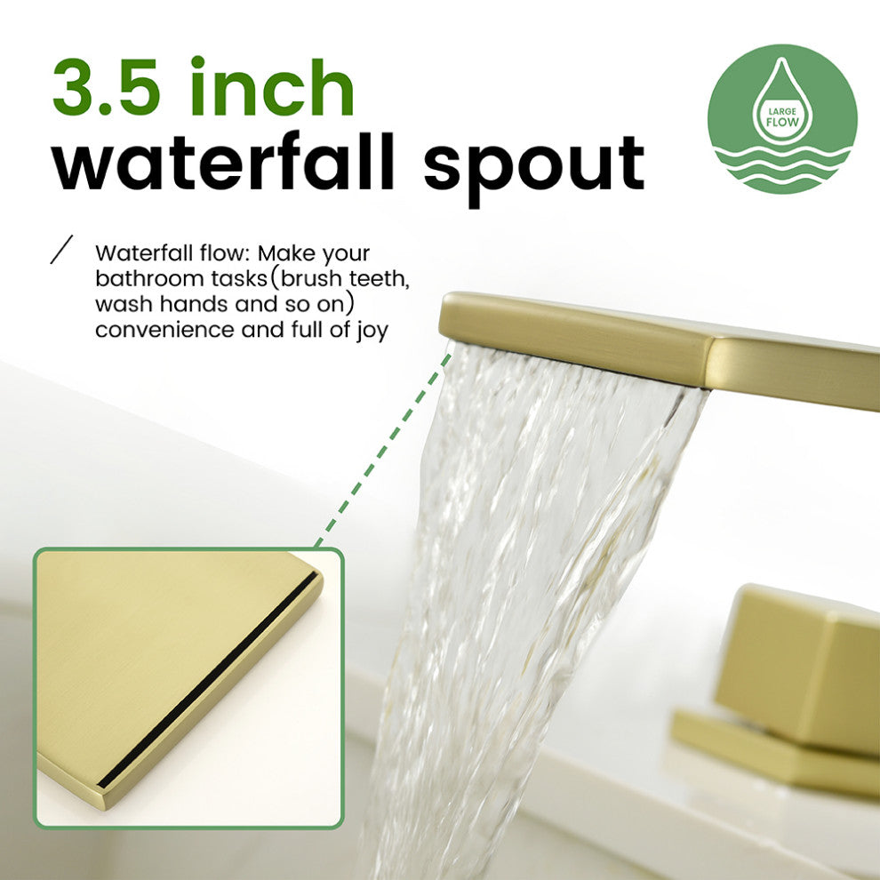 2-Handle Deck-Mount Roman Tub Faucet, Brushed Gold