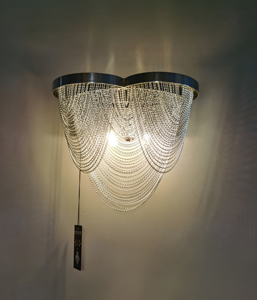 Luxury Chain Wall Lamp in American Style for Living Room, Bedroom