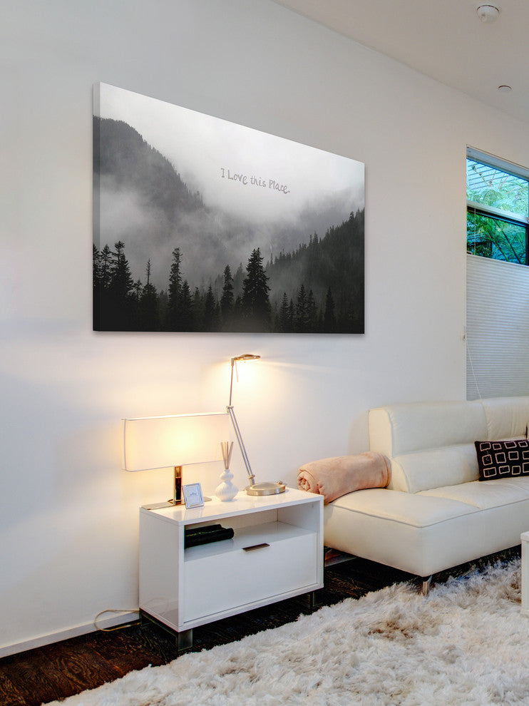 "I Love This Place Text" Painting Print on Wrapped Canvas