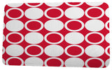 Cuban Flare Small Modcircles Geometric Print Bath Mat, Red, 17"x24"