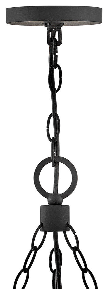 Hinkley Sawyer Medium Single Tier Chandelier 12V, Black