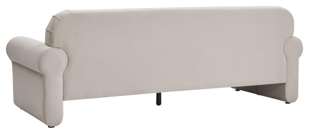 TOV Furniture Keelee Taupe 84" Velvet Sofa