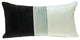 Black and White Quilted Color Block Velvet Lumbar Throw Pillow