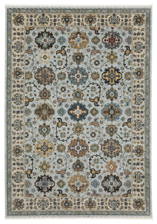 Augustus Medallions Indoor Area Rug, Light Blue, 3'3"x5'