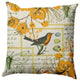 Singing Bird Decorative Throw Pillow, Mango, 18"x18"